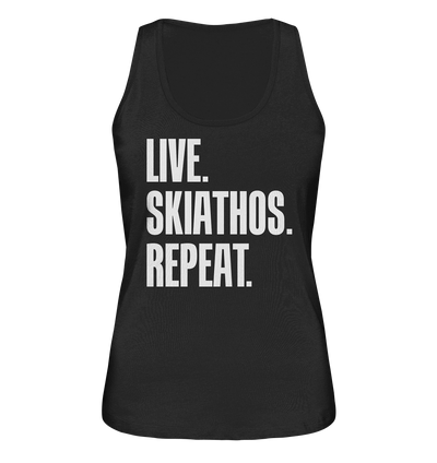 LIVE. SKIATHOS. REPEAT. - Ladies Organic Tank-Top