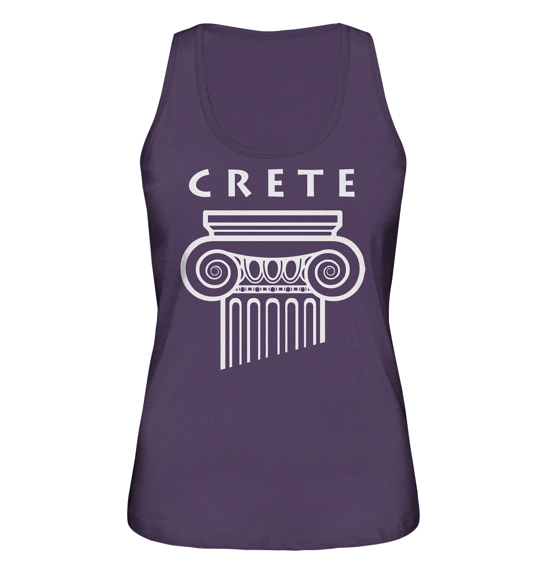Crete Greek Column Head - Ladies Organic Tank Top