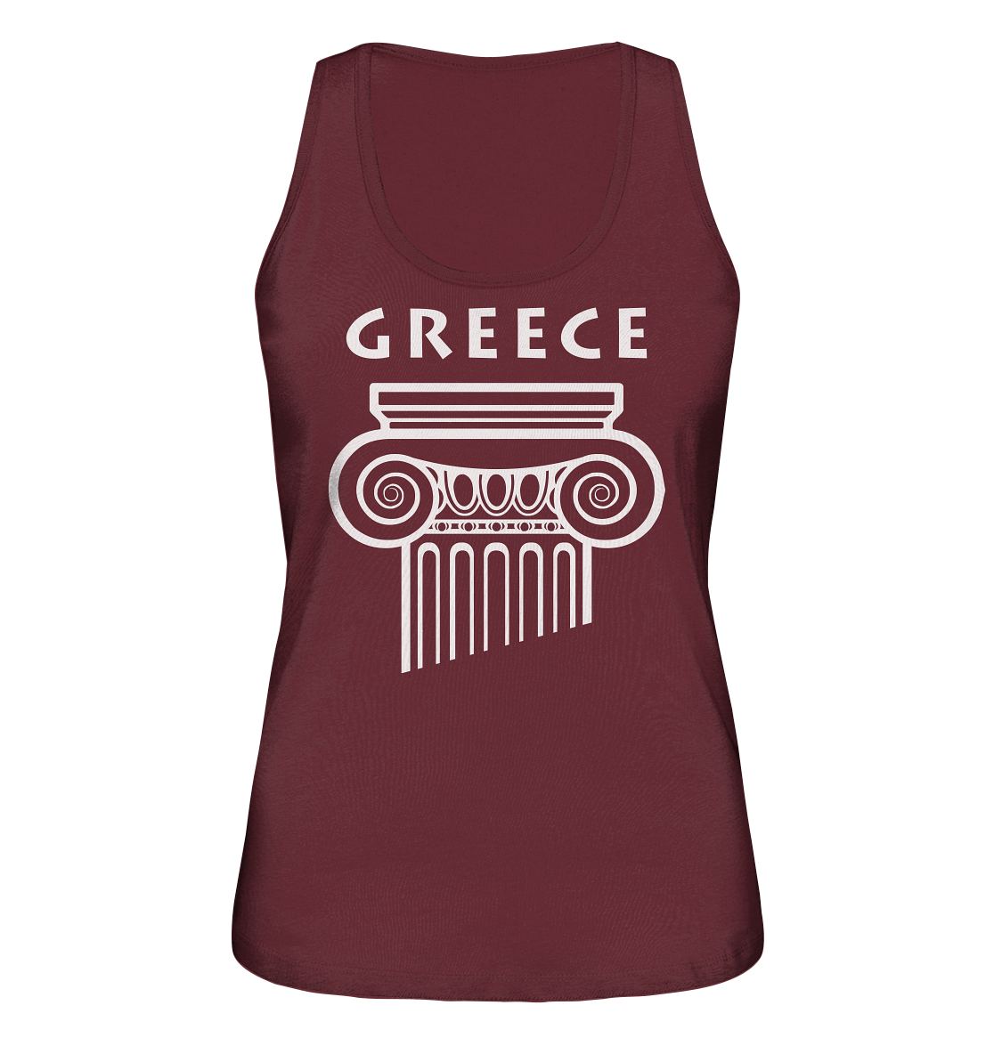 Greece Greek Column Head - Ladies Organic Tank Top