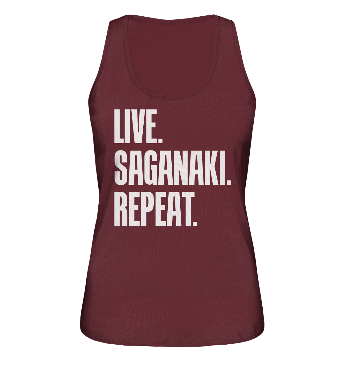 LIVE. SAGANAKI. REPEAT. - Ladies Organic Tank-Top