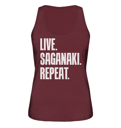 LIVE. SAGANAKI. REPEAT. - Ladies organic tank top