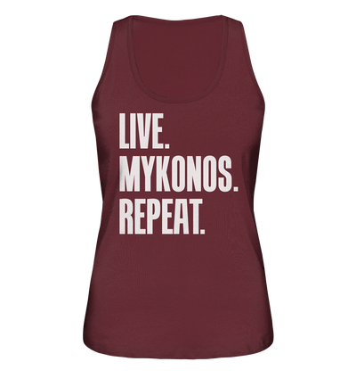 LIVE. MYKONOS. REPEAT. - Ladies organic tank top