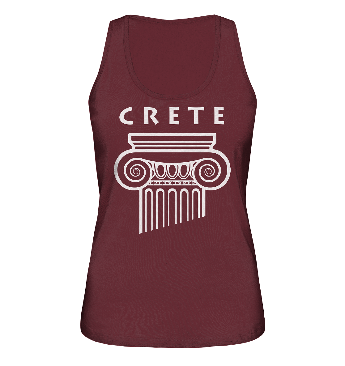 Crete Greek Column Head - Ladies Organic Tank Top