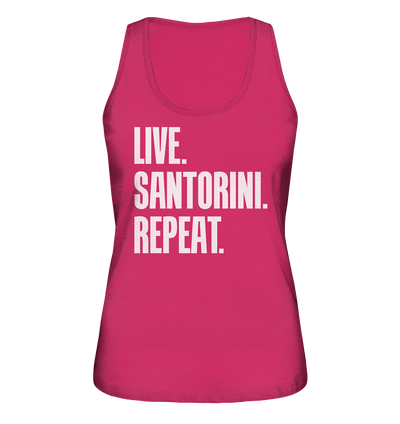 LIVE. SANTORINI. REPEAT. - Ladies organic tank top