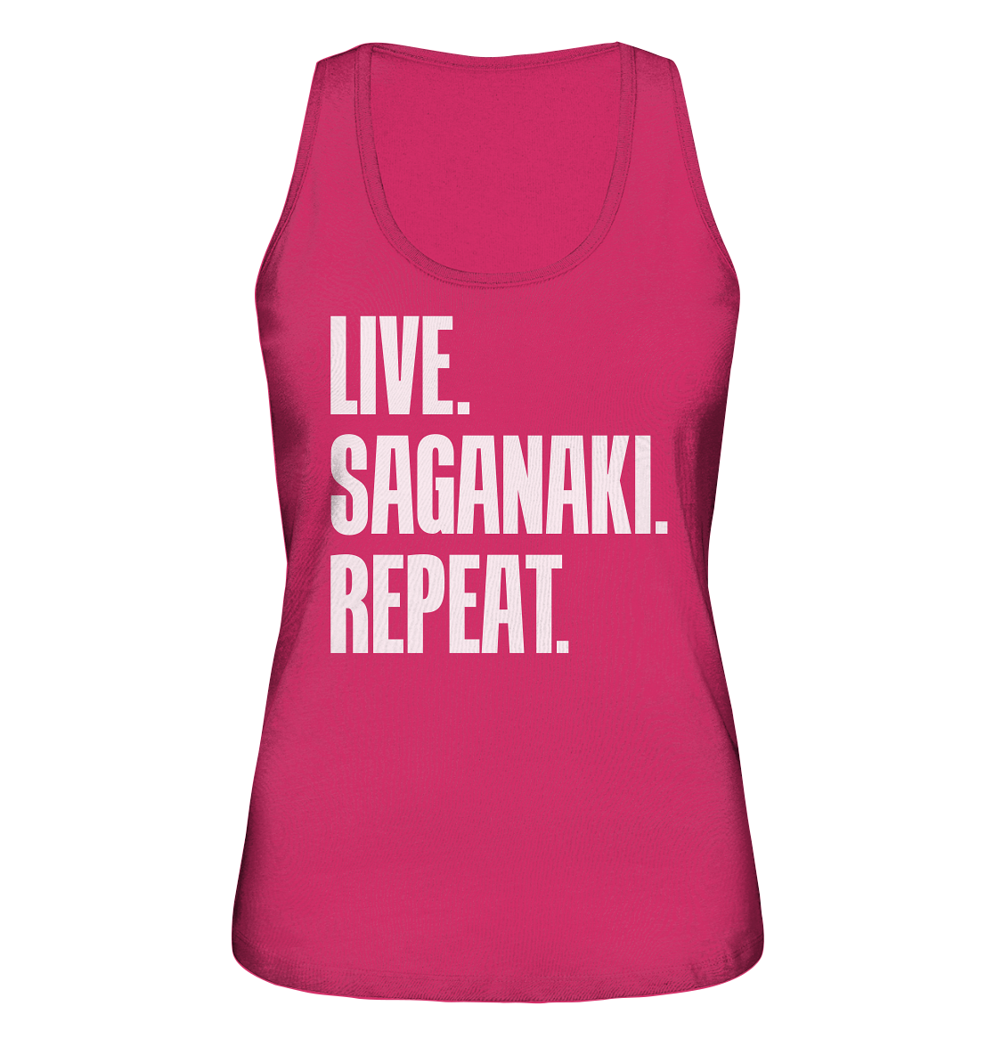 LIVE. SAGANAKI. REPEAT. - Ladies Organic Tank-Top