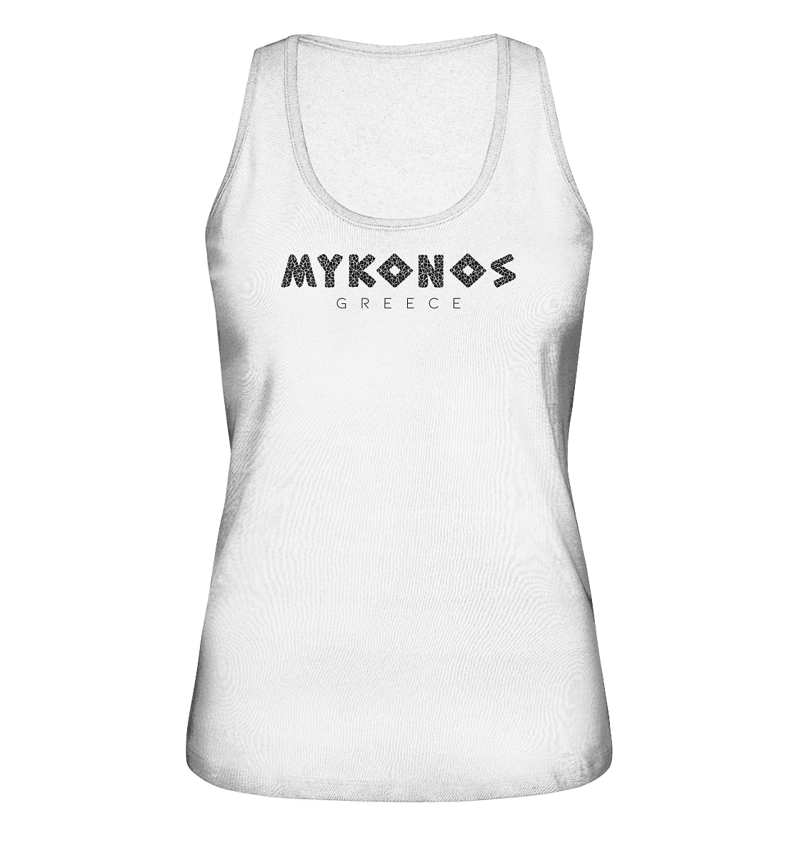 Mykonos Greece Mosaic - Ladies Organic Tank Top