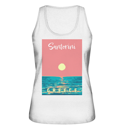 Sunset Ocean Santorini Greece - Ladies Organic Tank Top