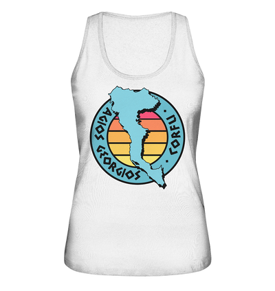 Corfu Agios Georgios Silhouette Stempel farbig - Ladies Organic Tank-Top