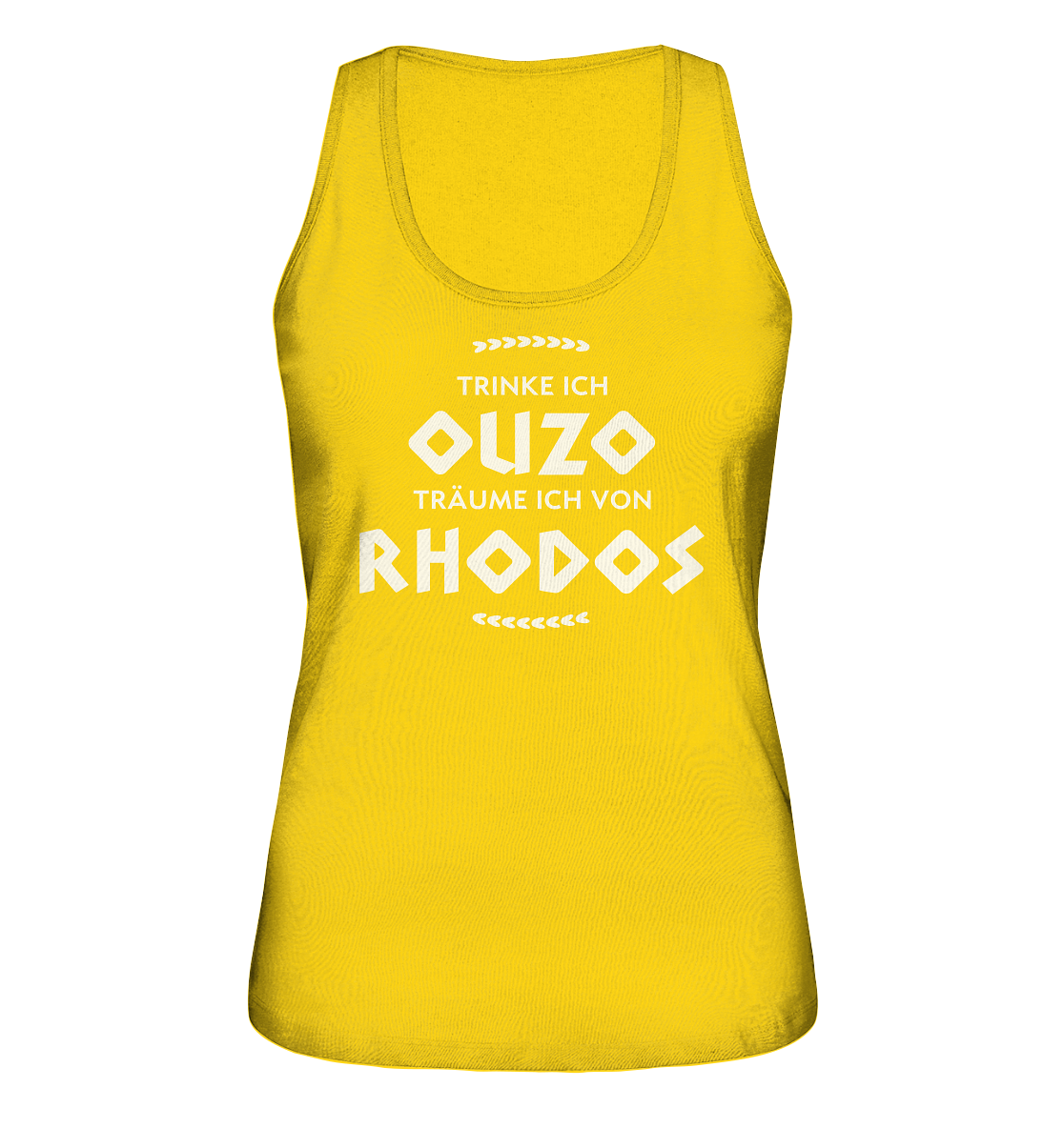 Trinke ich Ouzo träume ich von Rhodos - Ladies Organic Tank-Top