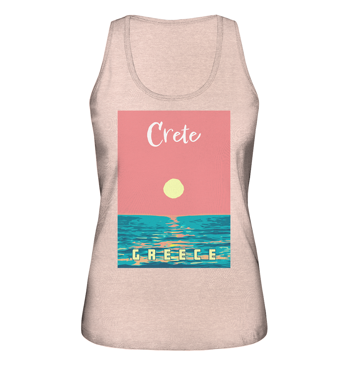 Sunset Ocean Crete Greece - Ladies Organic Tank-Top