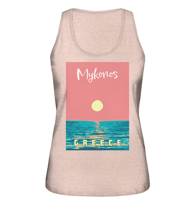 Sunset Ocean Mykonos Greece - Ladies Organic Tank-Top