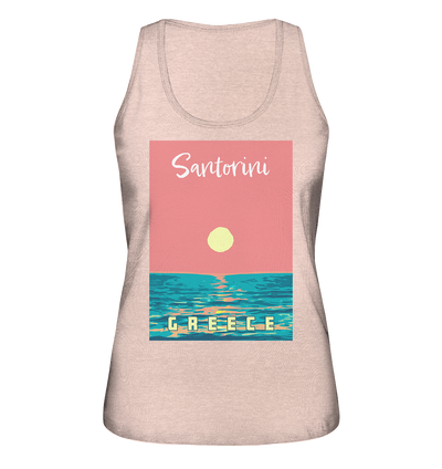 Sunset Ocean Santorini Greece - Ladies Organic Tank-Top