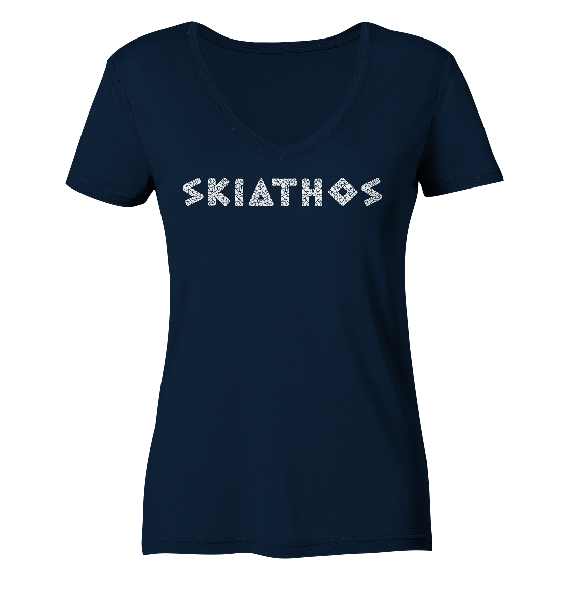 Skiathos Mosaic - Ladies Organic V-Neck Shirt