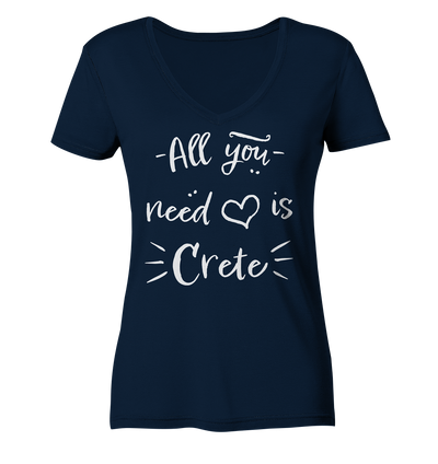 All you need is Crete - Ladies Organic V-Neck Shirt