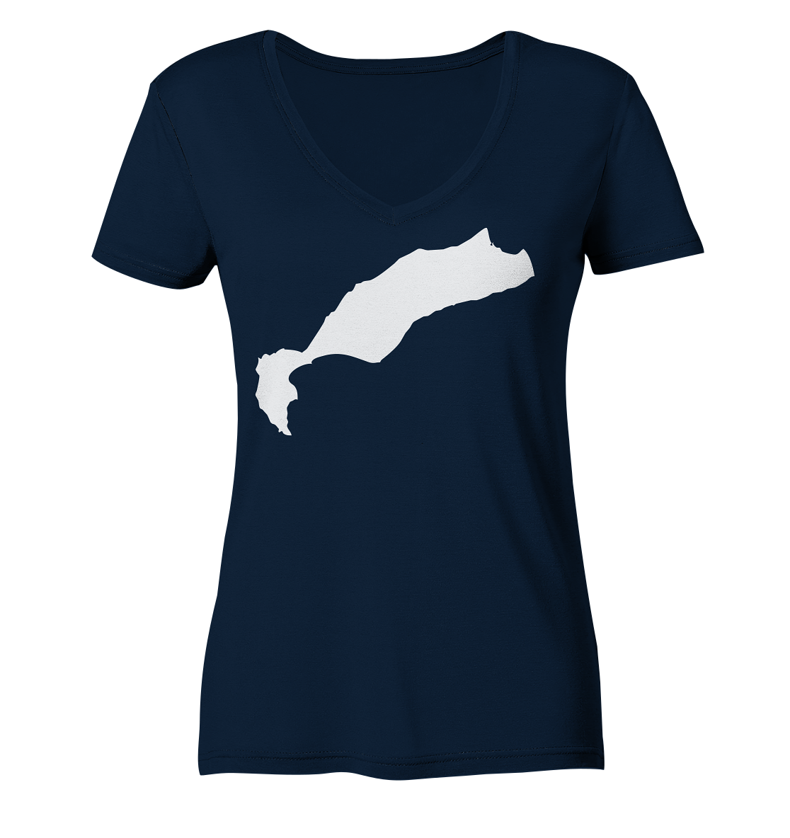 Kos Insel Silhouette - Ladies Organic V-Neck Shirt