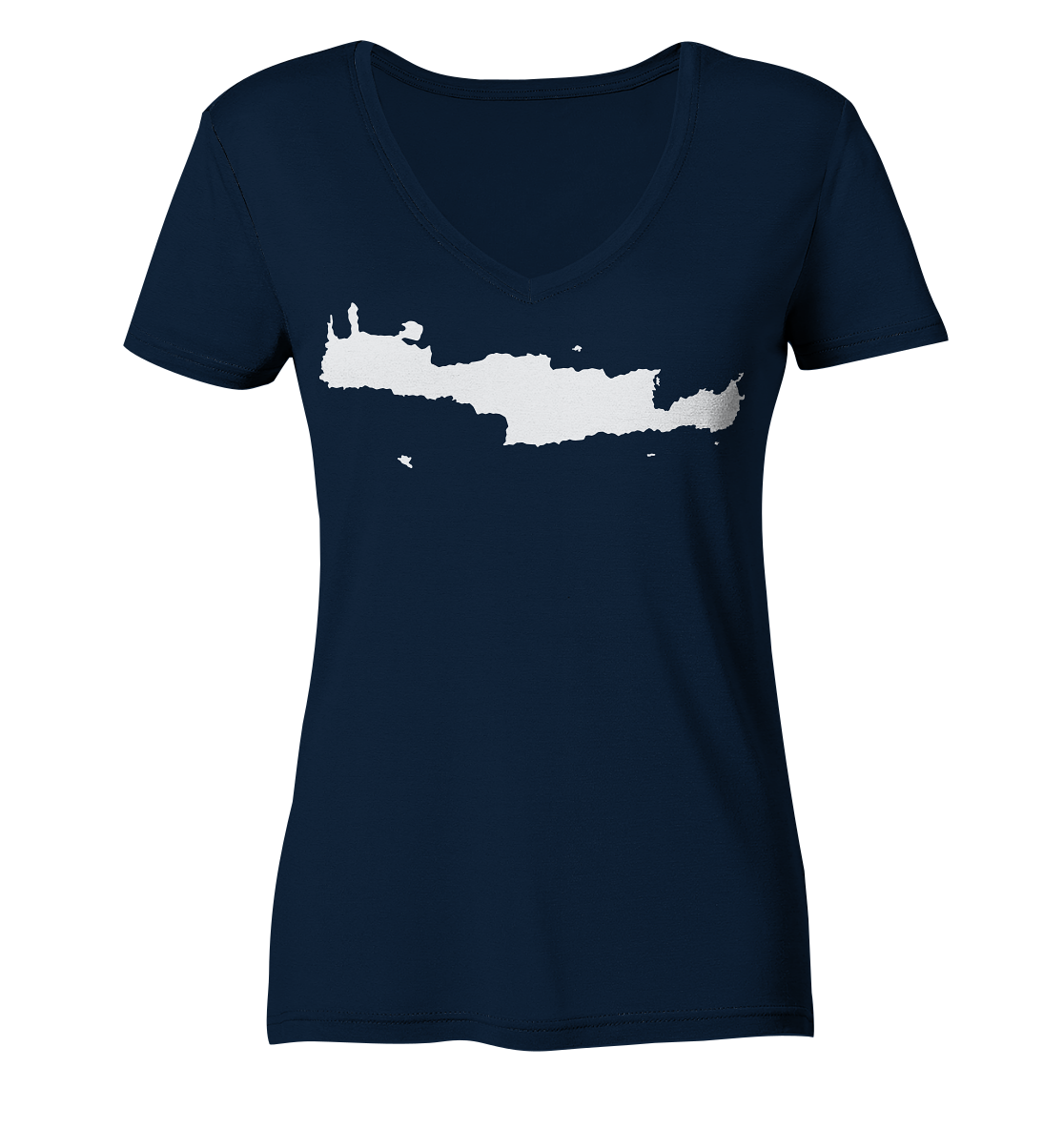 Kreta Insel Silhouette - Ladies Organic V-Neck Shirt