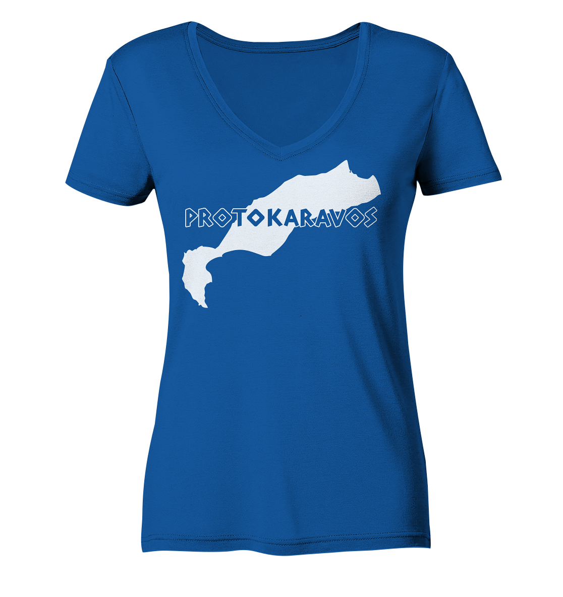 Protokaravos Kos Silhouette - Ladies Organic V-Neck Shirt