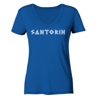 Santorin Mosaik - Ladies Organic V-Neck Shirt
