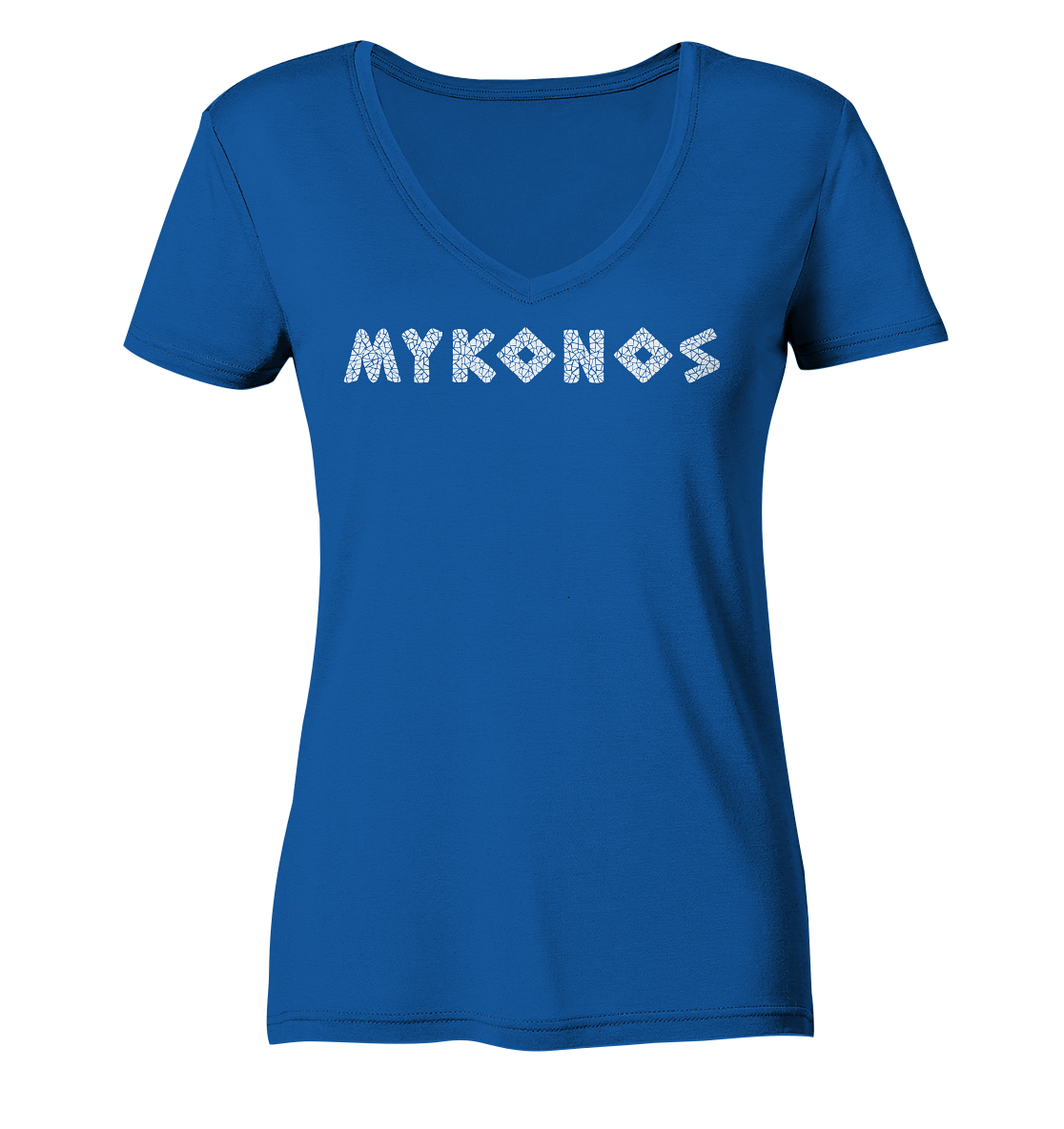 Mykonos Mosaik - Ladies Organic V-Neck Shirt