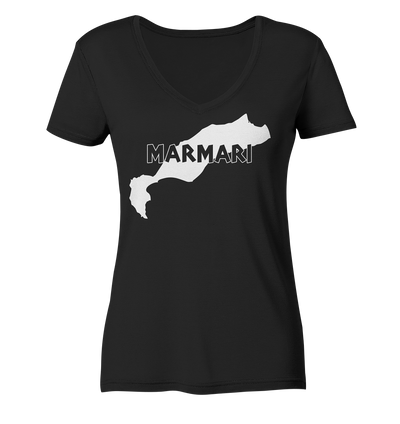 Marmari Kos Silhouette - Ladies Organic V-Neck Shirt