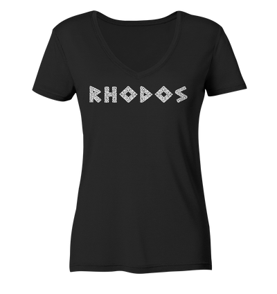 Rhodos Mosaik - Ladies Organic V-Neck Shirt