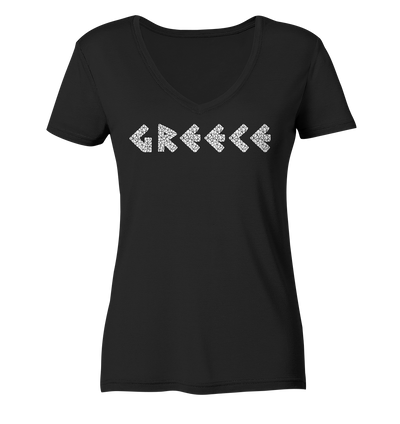 Greece Mosaik - Ladies Organic V-Neck Shirt