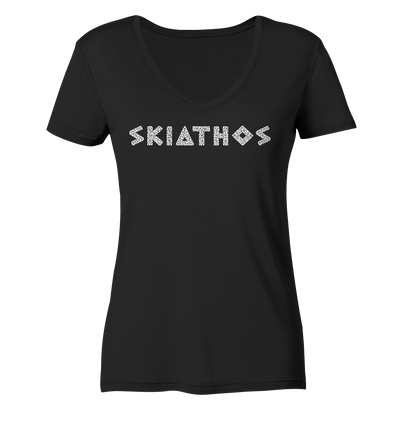 Skiathos Mosaik - Ladies Organic V-Neck Shirt