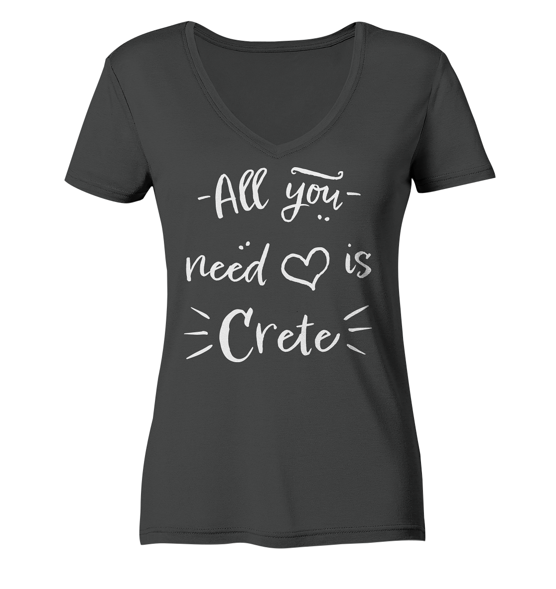 All you need is Crete - Ladies Organic V-Neck Shirt