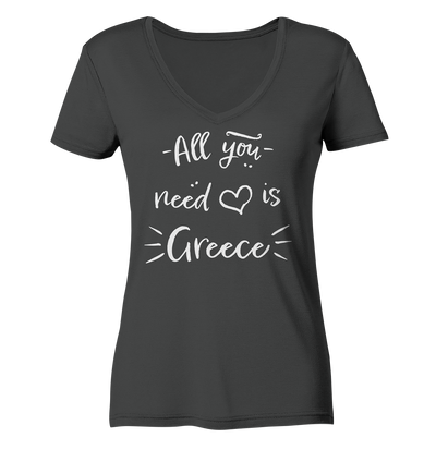 All you need is Greece - Ladies Organic V-Neck Shirt