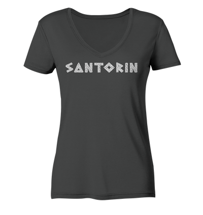 Santorin Mosaik - Ladies Organic V-Neck Shirt