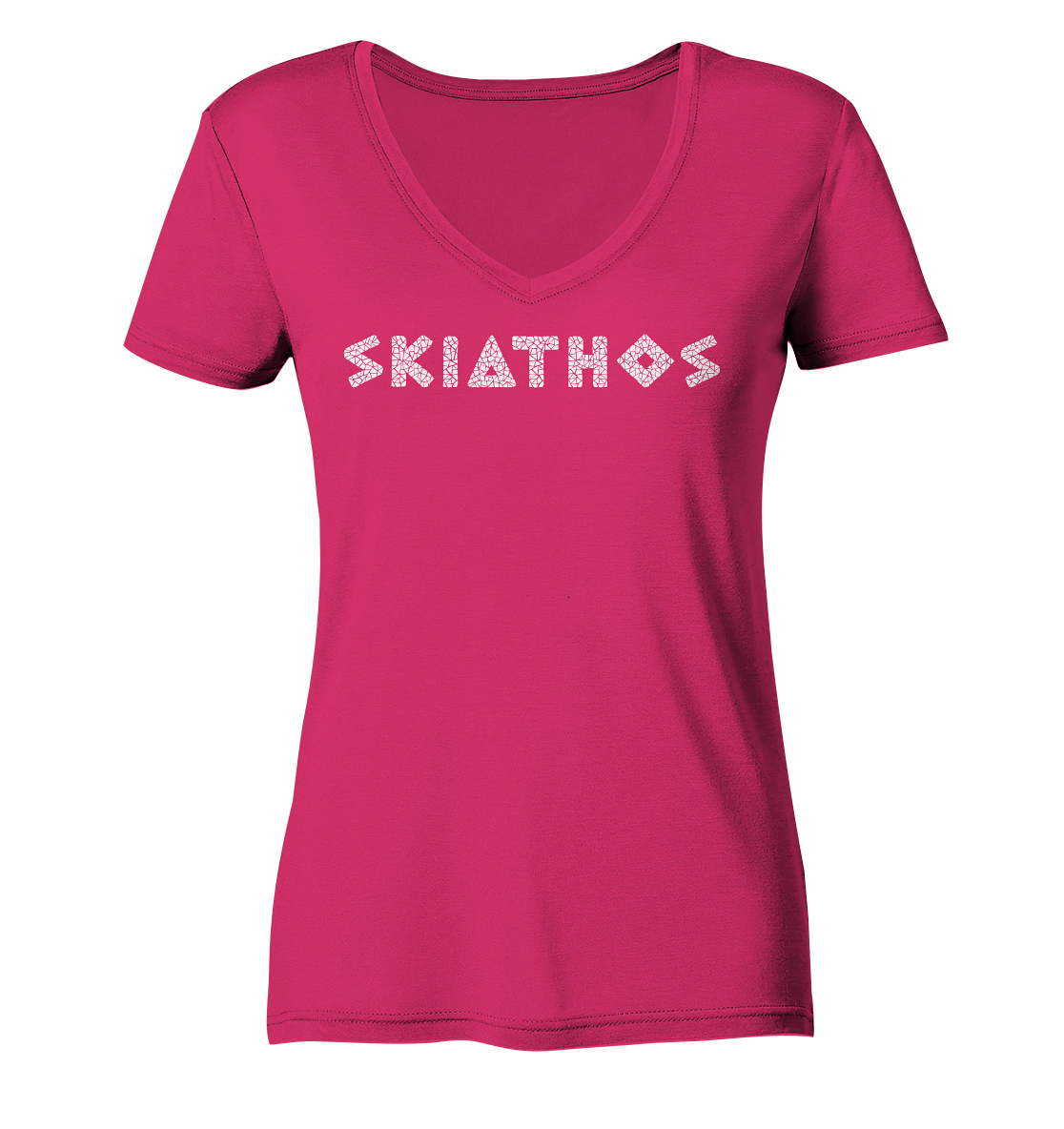 Skiathos Mosaic - Ladies Organic V-Neck Shirt