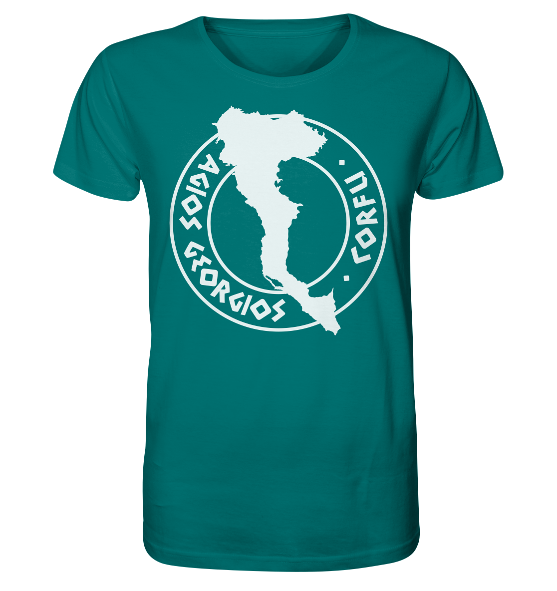 Corfu Agios Georgios Silhouette Stempel - Organic Shirt