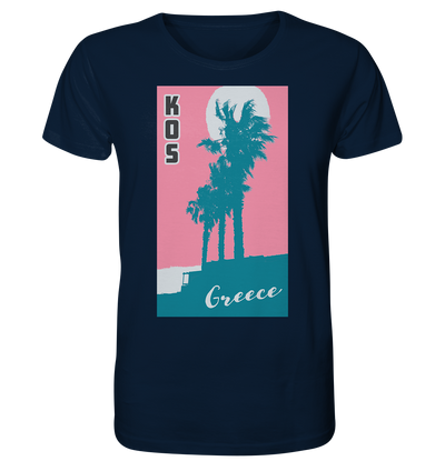 Palm trees &amp; Pink Sky Kos Greece - Organic Shirt