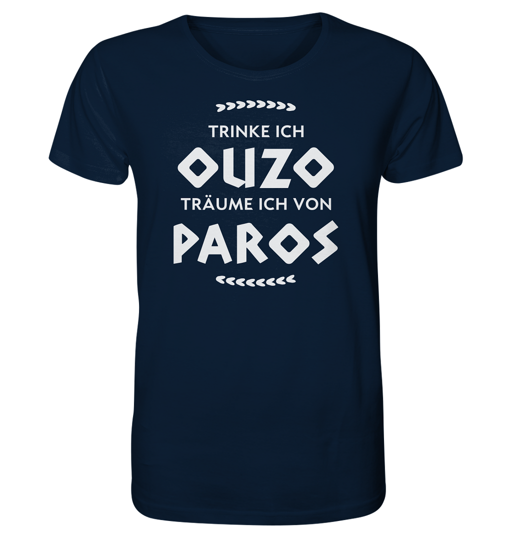 Si je bois de l'Ouzo, je rêve de Paros - Chemise Bio