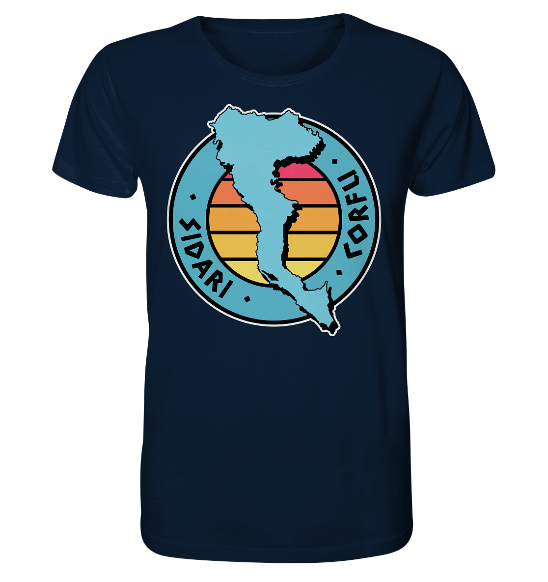 Corfu Sidari Silhouette Stempel farbig - Organic Shirt