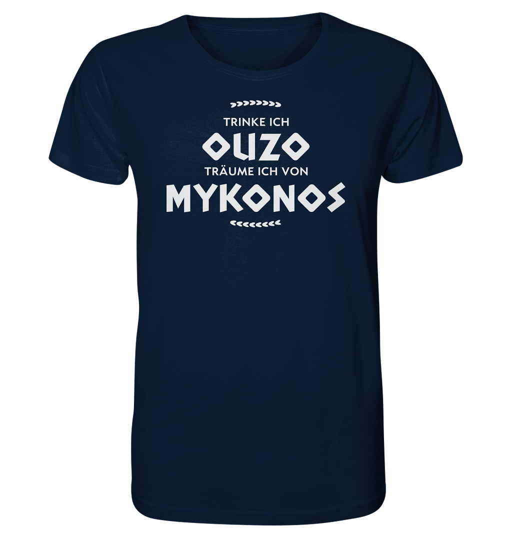 Quand je bois de l'Ouzo, je rêve de Mykonos - Chemise Bio