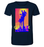 Blue palm trees Crete Greece - Organic Shirt
