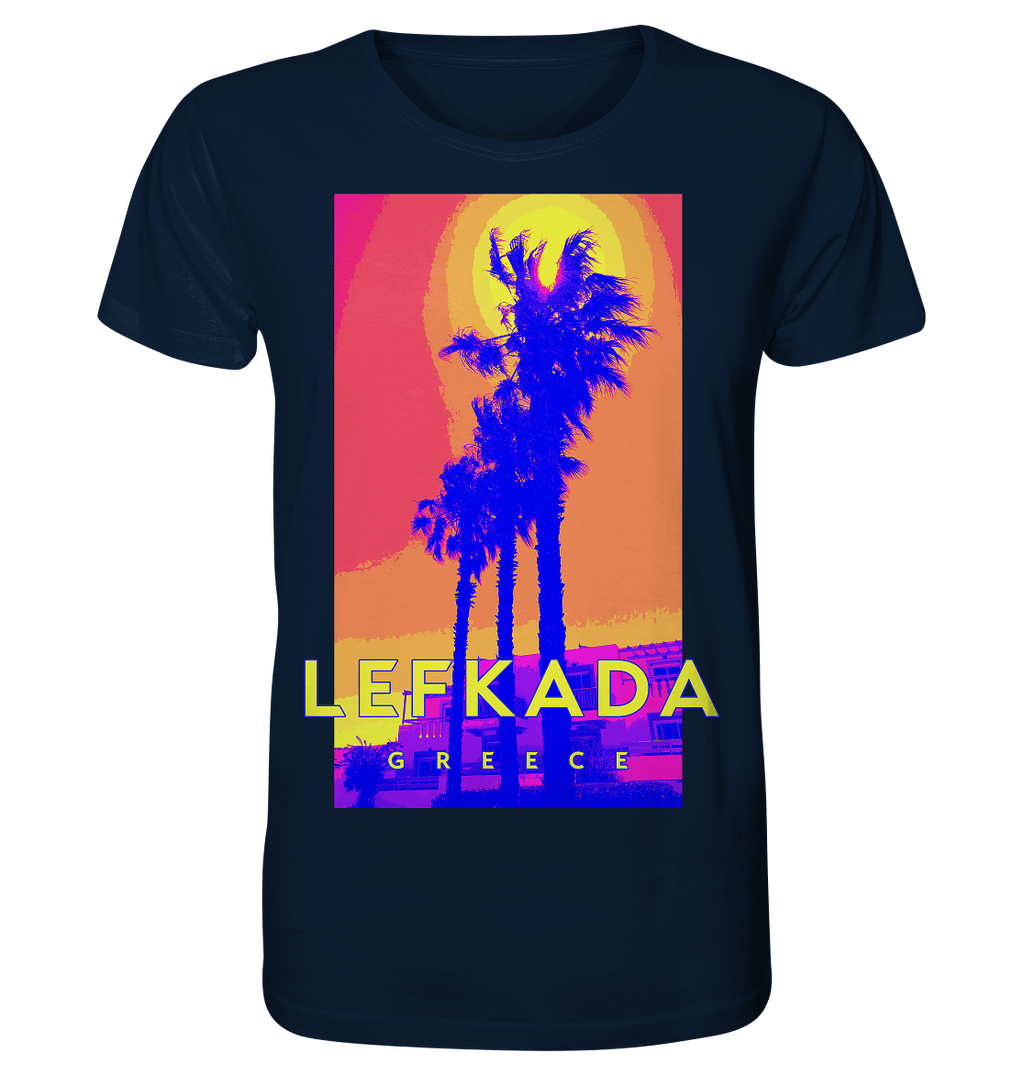 Blue palm trees Lefkada Greece - Organic Shirt