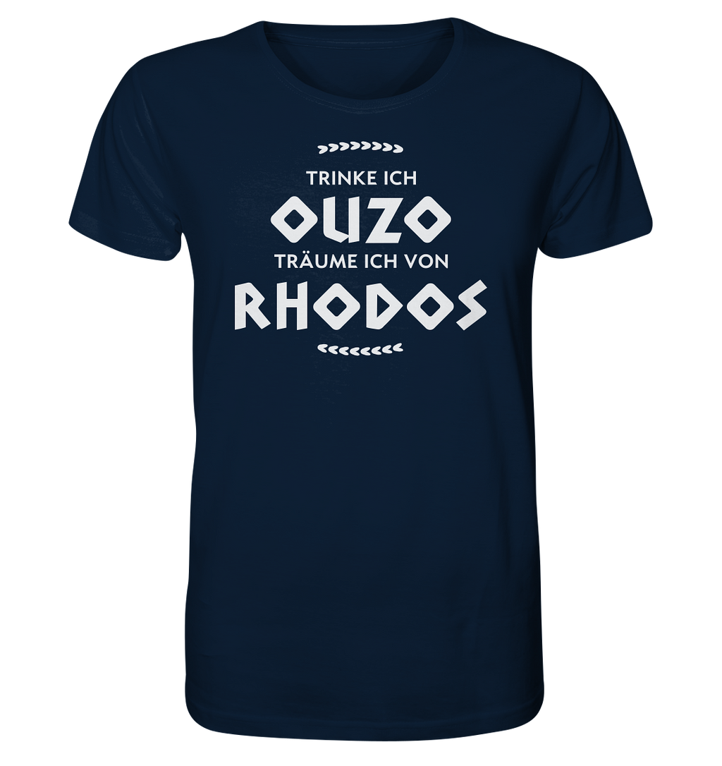 Quand je bois de l'Ouzo, je rêve de Rhodes - Chemise Bio