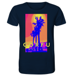 Blue palm trees Corfu Greece - Organic Shirt
