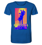 Blue palm trees Rhodes Greece - Organic Shirt