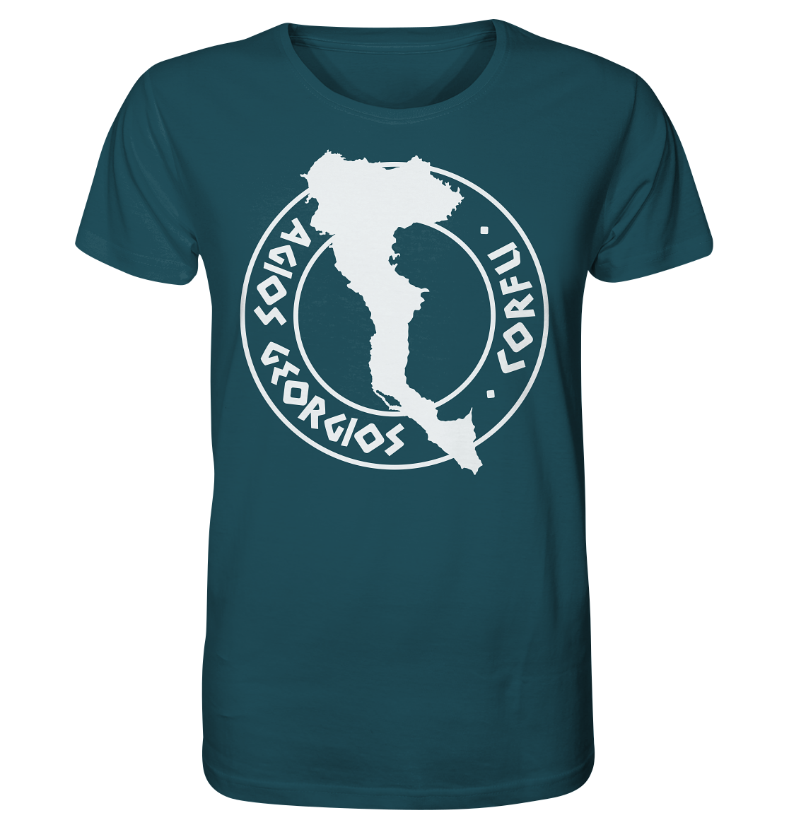 Corfu Agios Georgios Silhouette Stempel - Organic Shirt