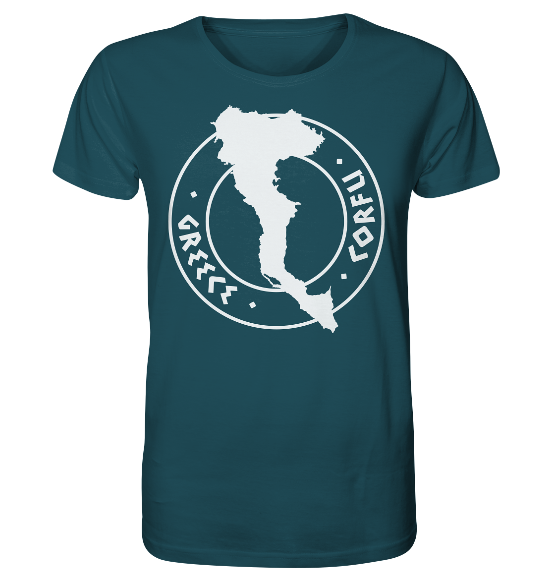 Corfu Greece Silhouette Stempel - Organic Shirt