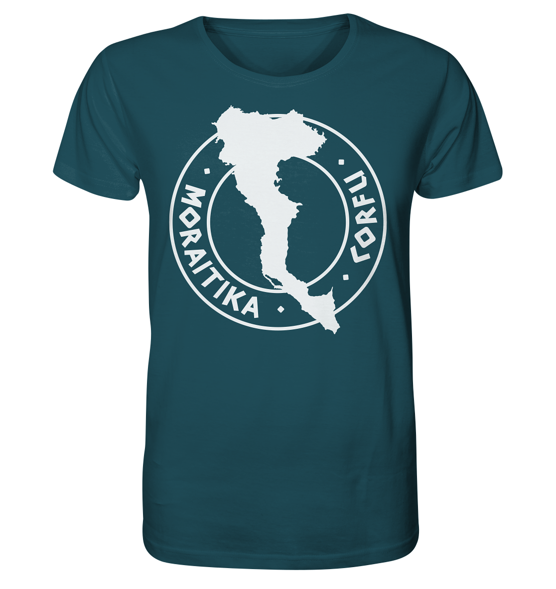 Corfu Moraitika Silhouette Stamp - Organic Shirt