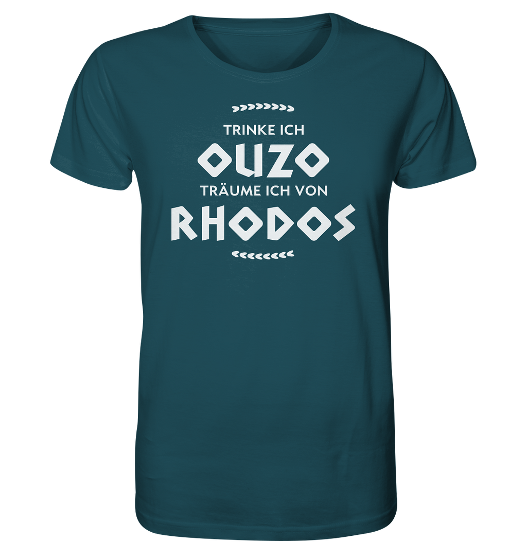 Quand je bois de l'Ouzo, je rêve de Rhodes - Chemise Bio