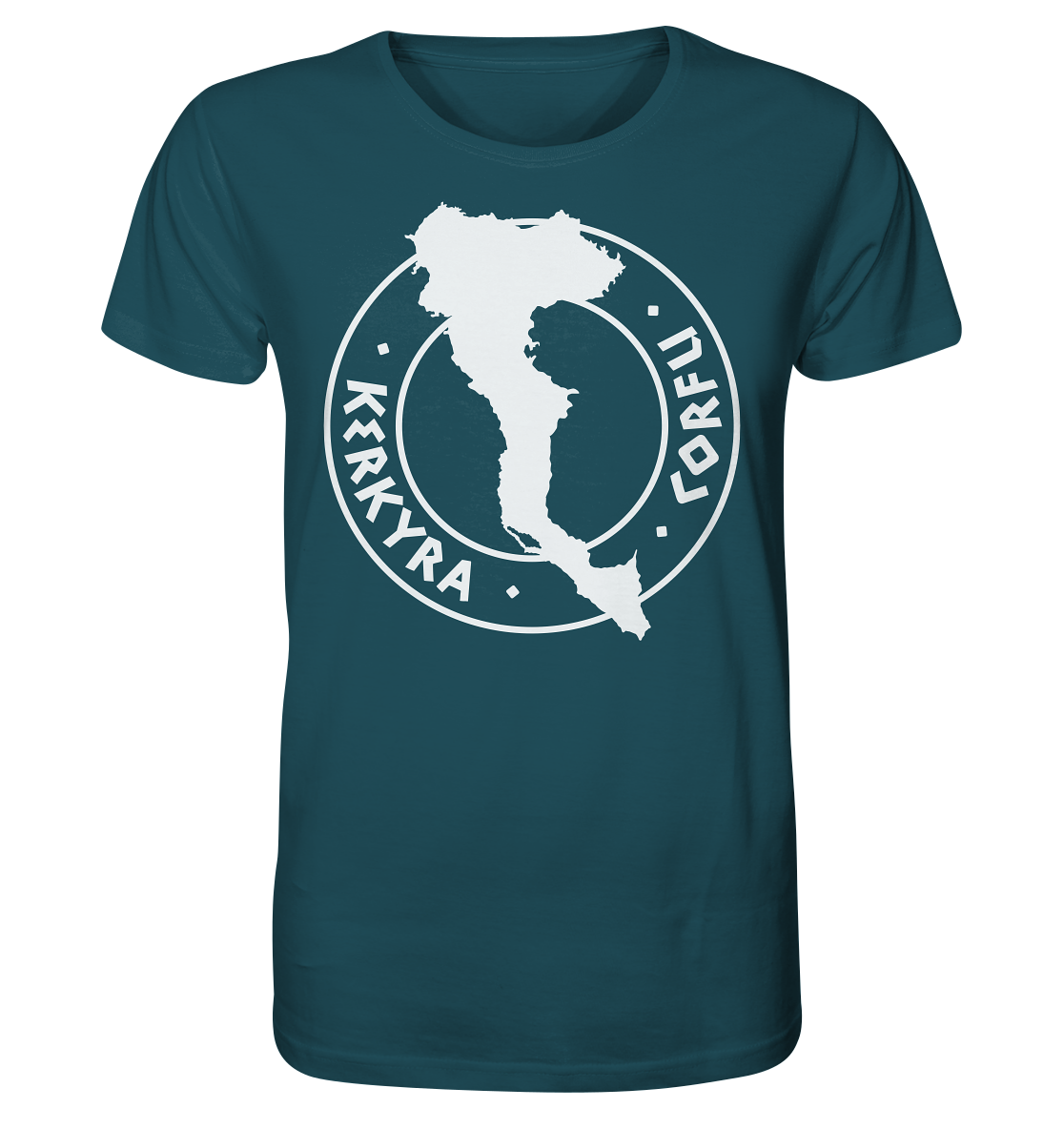 Corfu Kerkyra Silhouette Stempel - Organic Shirt
