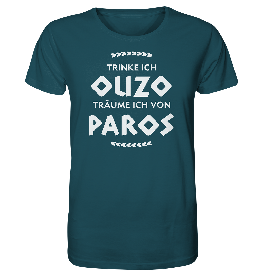 Si je bois de l'Ouzo, je rêve de Paros - Chemise Bio