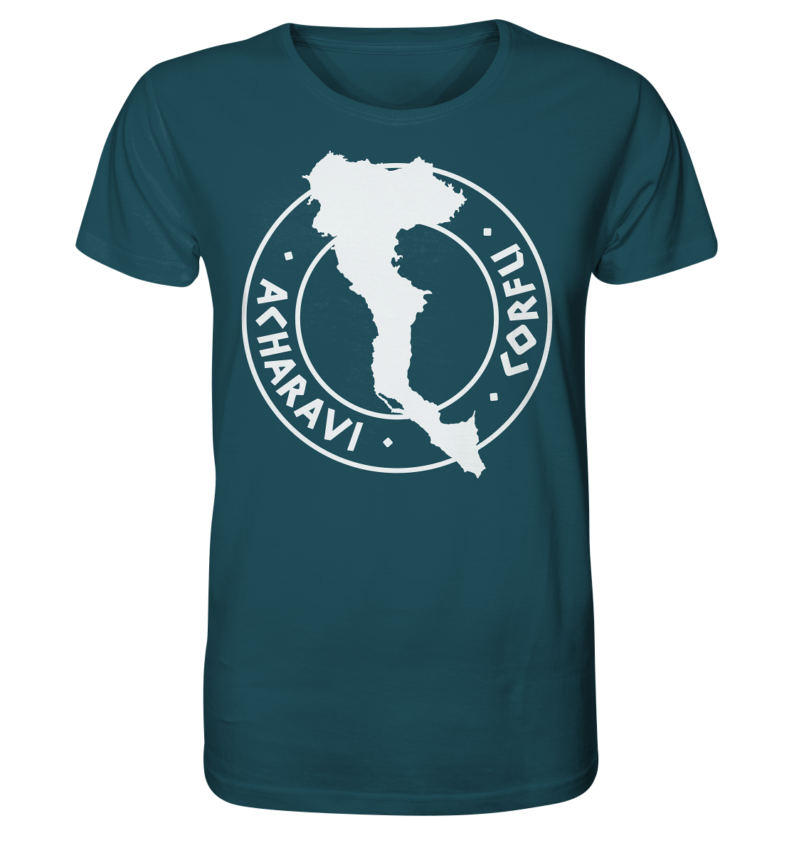 Corfu Acharavi Silhouette Stempel - Organic Shirt