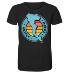 Corfou Grèce Silhouette Timbre Coloré - Chemise Bio