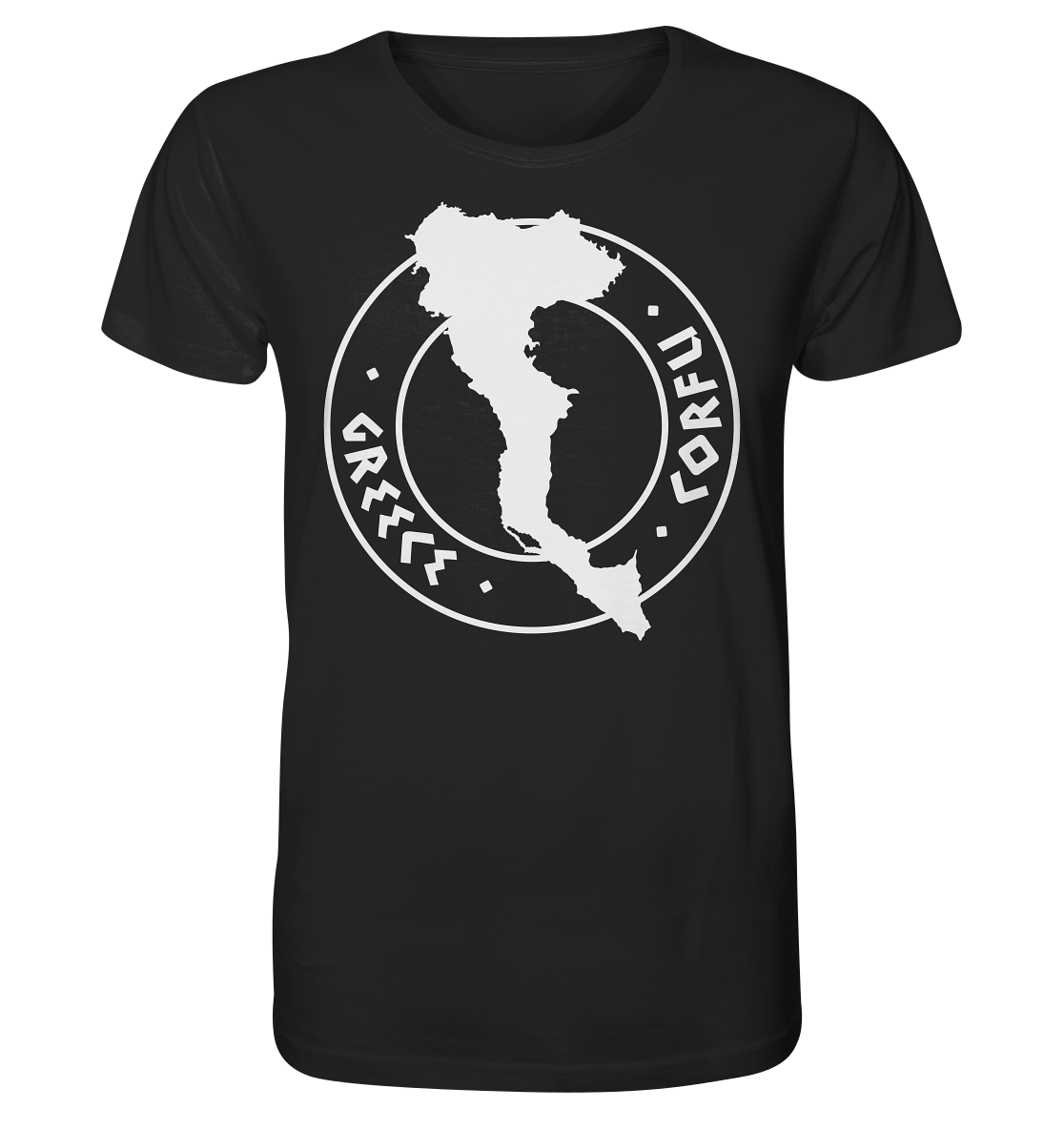 Corfu Greece Silhouette Stempel - Organic Shirt